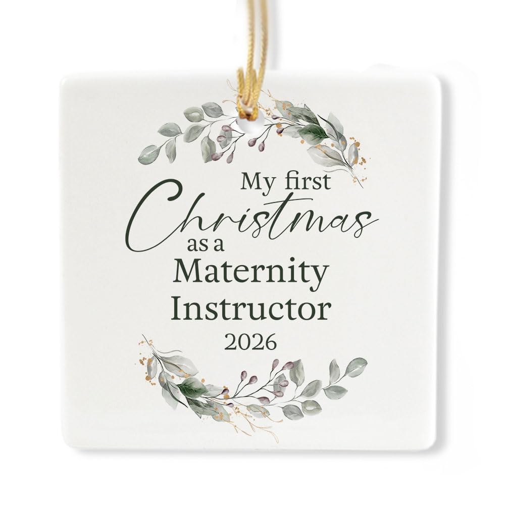 Ceramic 3-inch Square Ornament H205