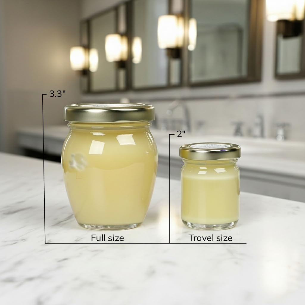 Travel Size Unscented Natural Lotion Body Moisturizer Face Cream Castor & Jojoba Oil 1 oz L657