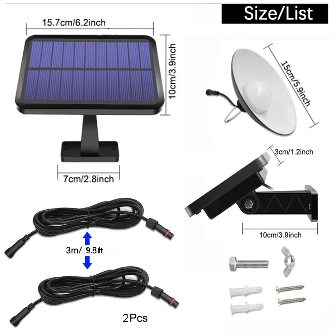 Solar Pendant Lights IP65 Waterproof Dusk to Dawn with Remote Controller I809