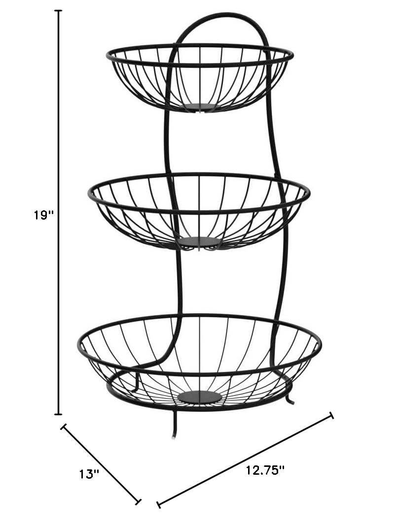 3 Tier Steel Fruit Basket Kitchen Organizer A2305