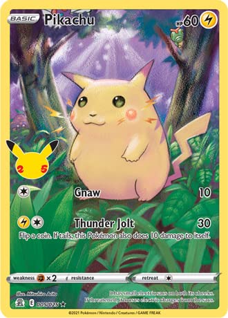 Pokémon Celebrations Pikachu 25th Anniversary Full Art Rare Holo D751