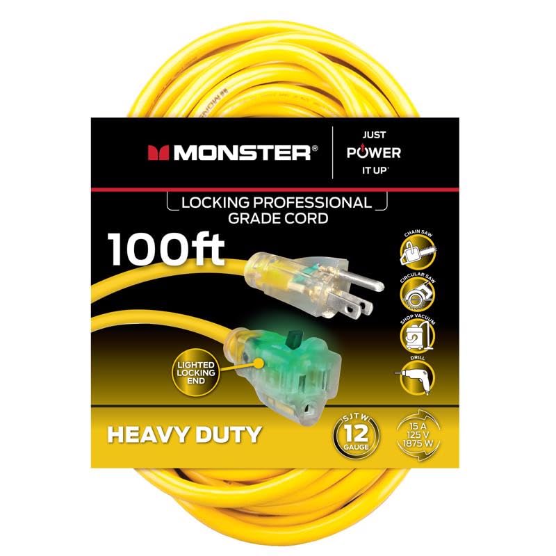 100 ft. Outdoor Extension Cord Yellow B1458