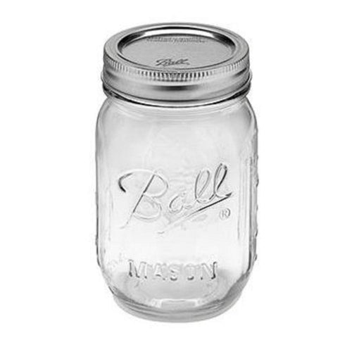16 oz Regular Mouth Glass Canning Jars, 20 ct with Lids N689502