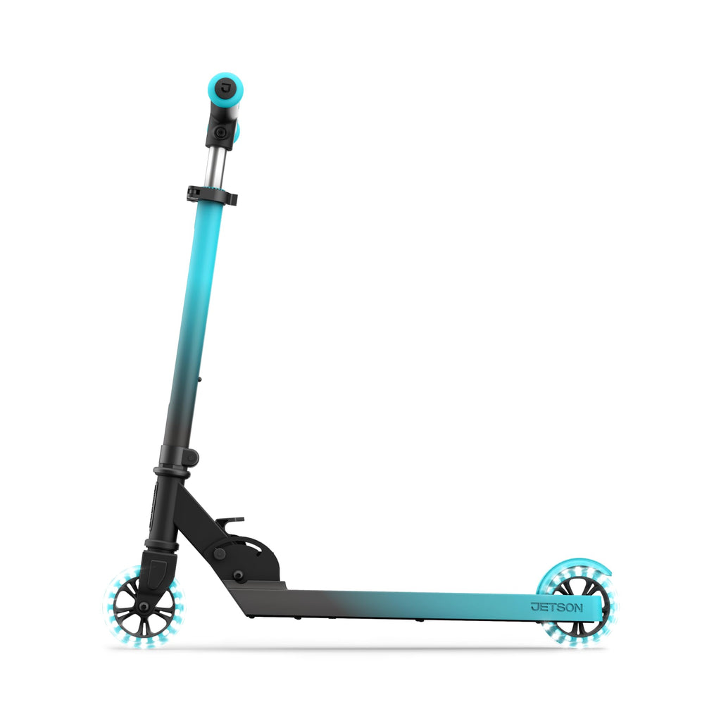 2-Wheel Light-Up Folding Kick Scooter with Adjustable Handlebar Y702