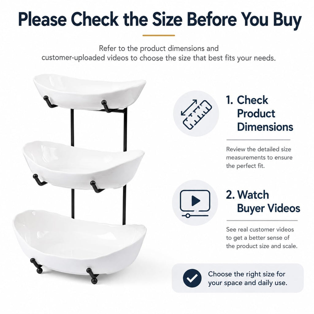 3 Tier Ceramic Fruit Bowl A79764