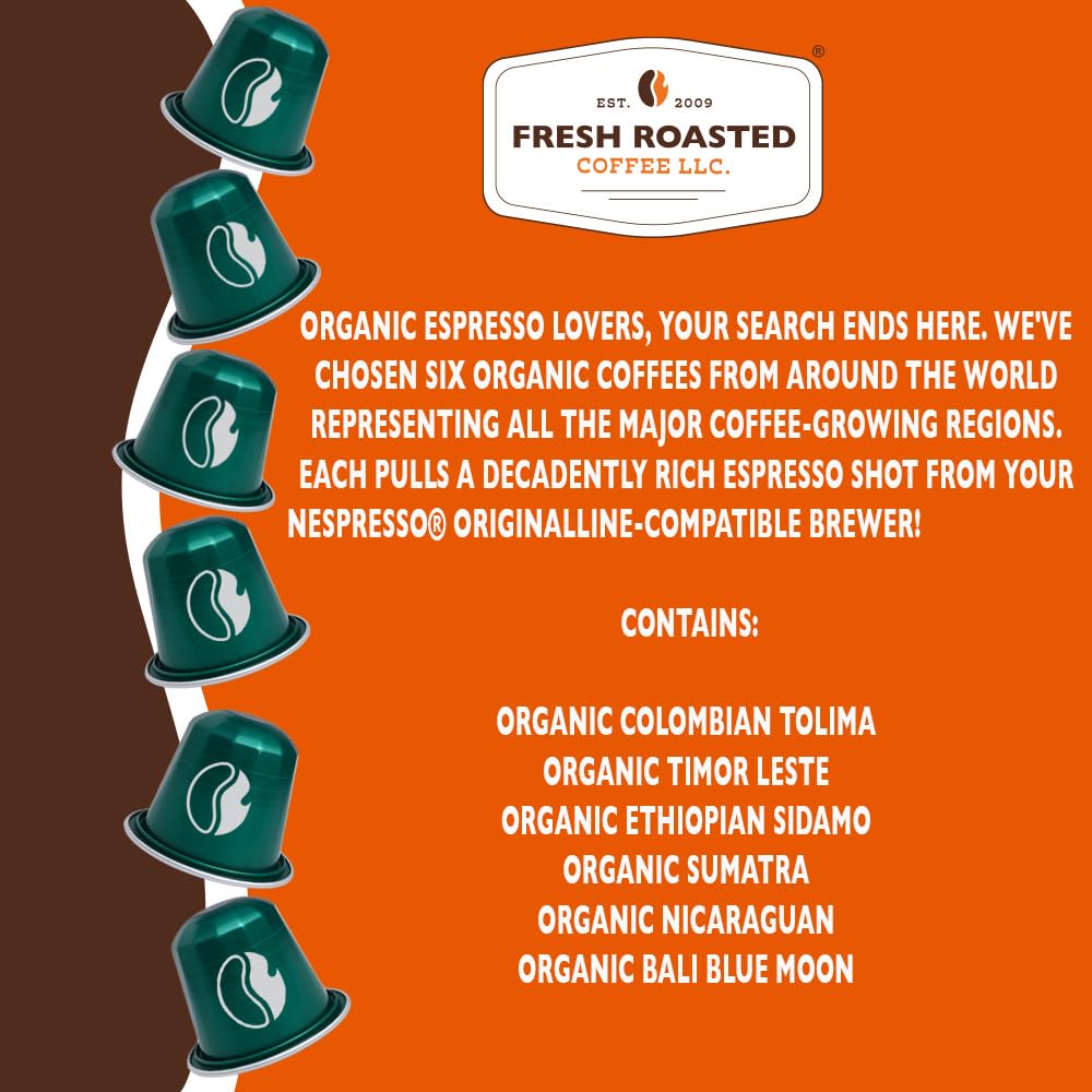 Organic Espresso Capsules for Nespresso OriginalLine, 120 Aluminum Capsules N7515