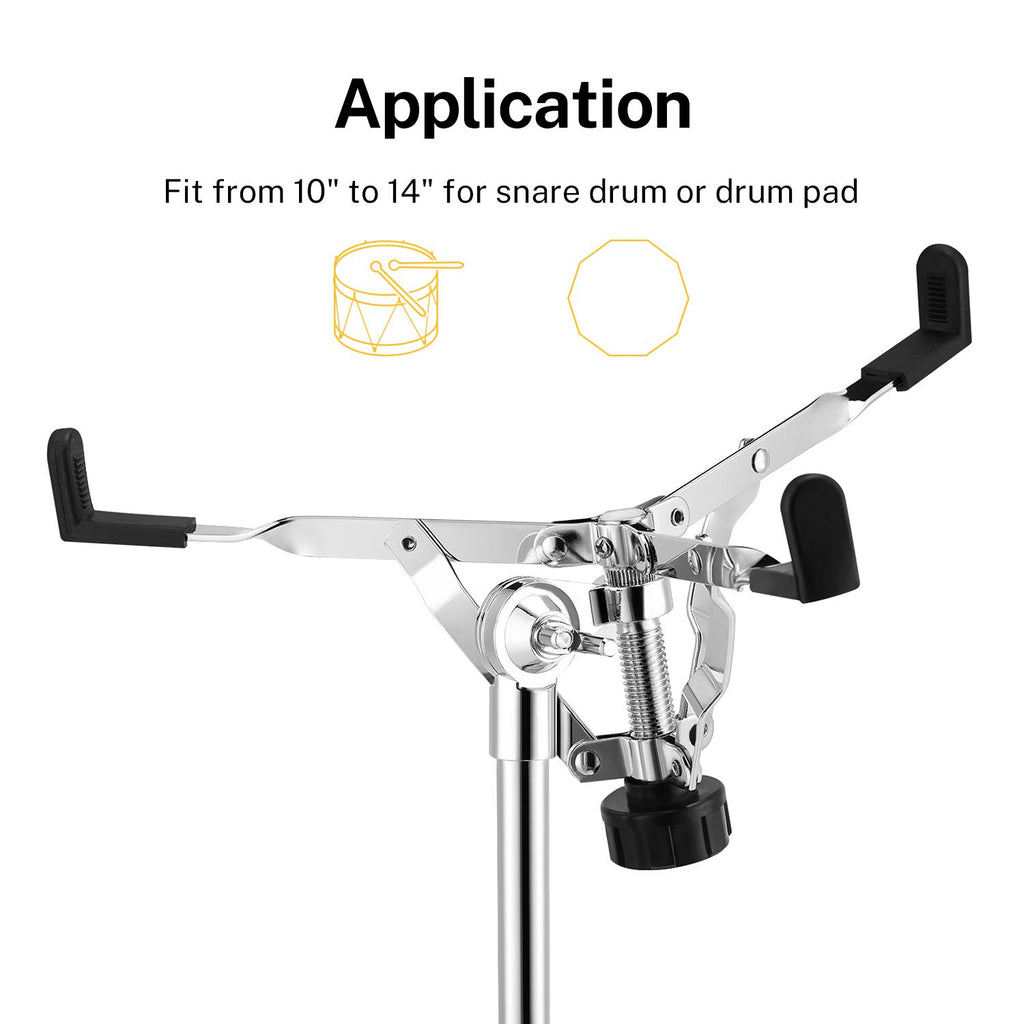 Adjustable Double Braced Snare Drum Stand with Drumstick Holder A9429