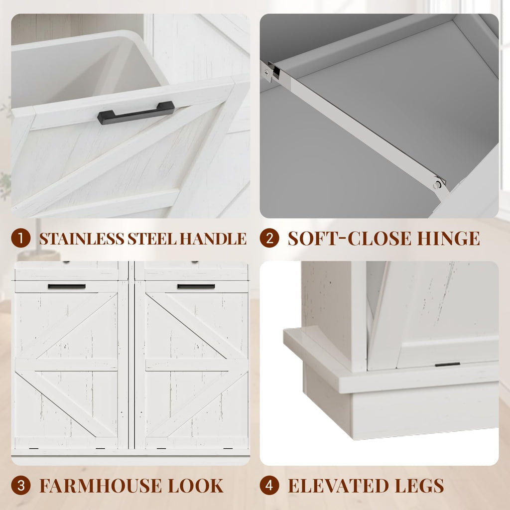 Double 10-Gal Tilt Out Trash Cabinet Z3110