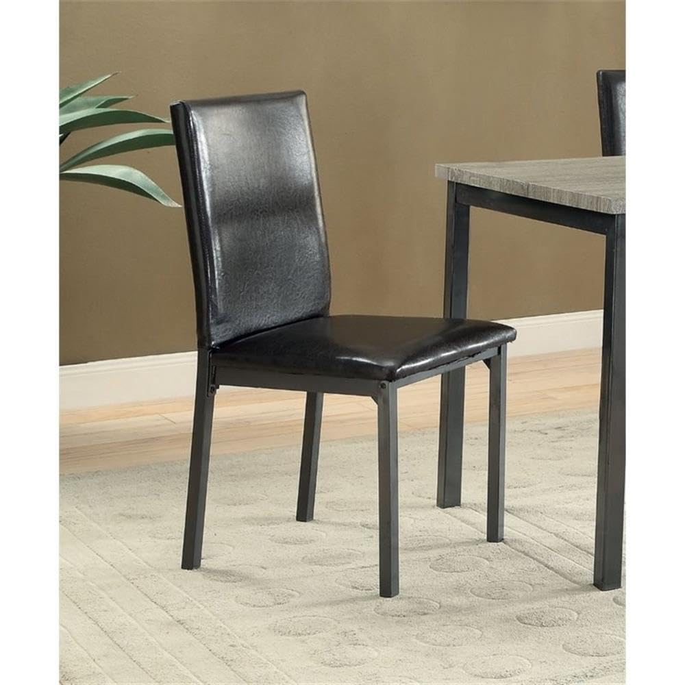 Set of 2 Faux Leather Dining Chairs Q999