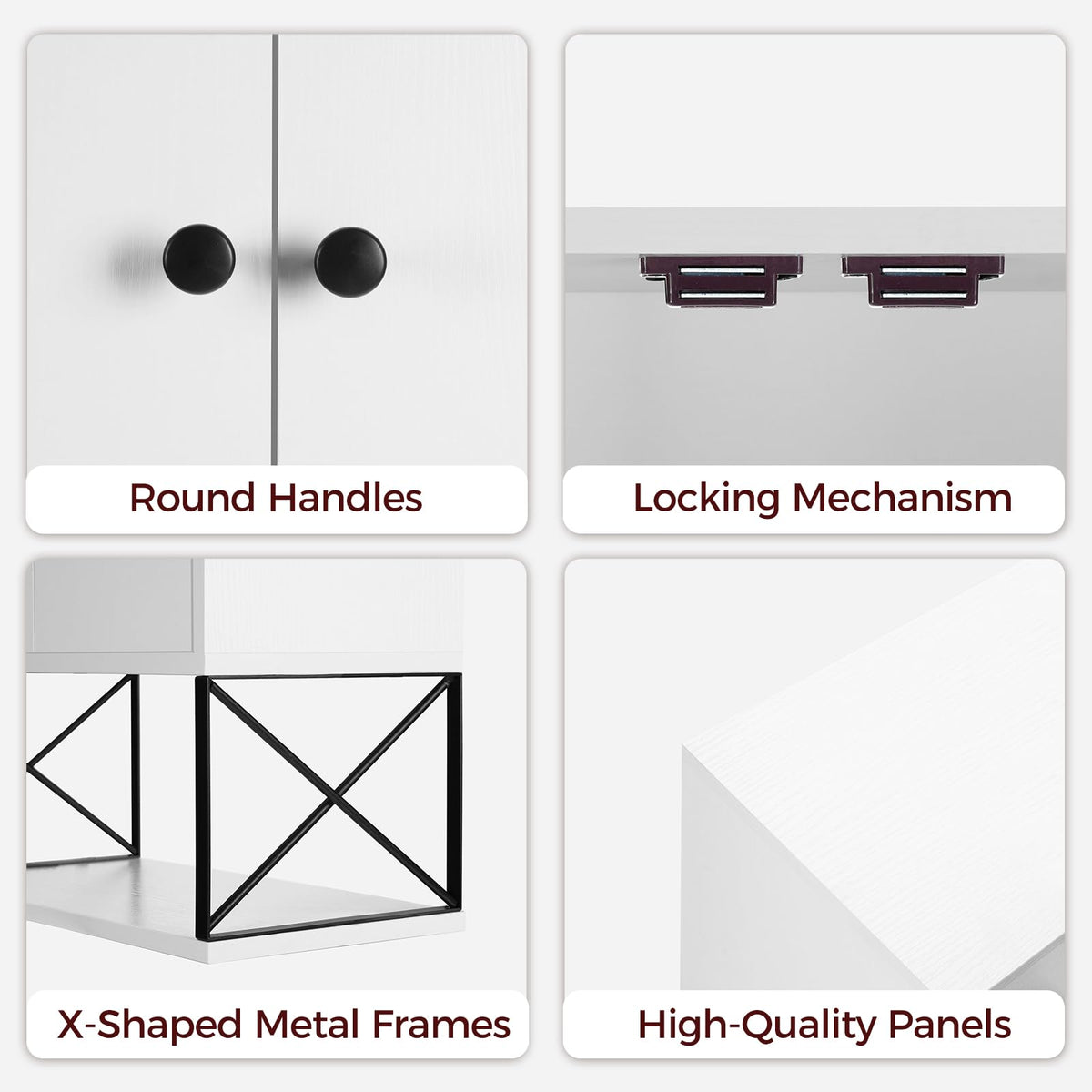 White 2 Door Wall Mounted Bathroom Cabinet with Adjustable Shelf Q688