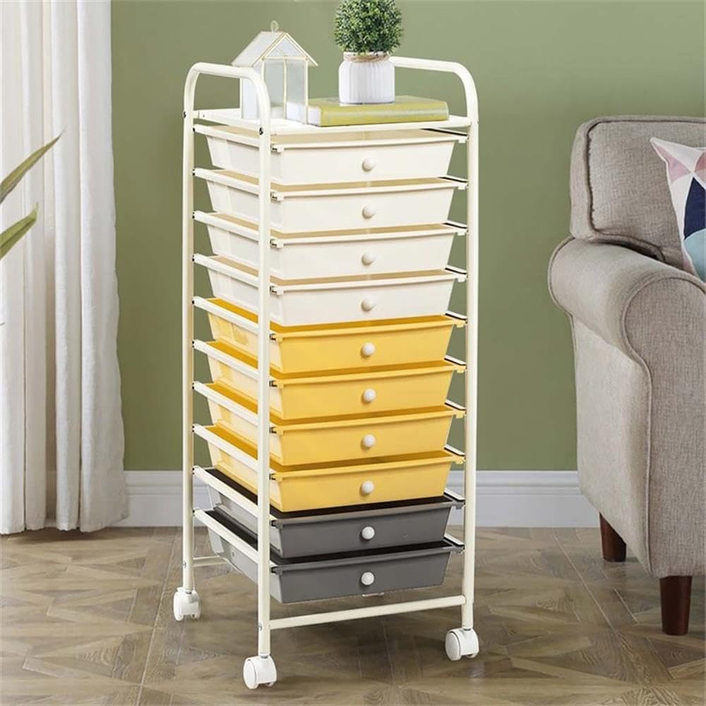 Rolling Storage Cart with 10 Drawers L961453