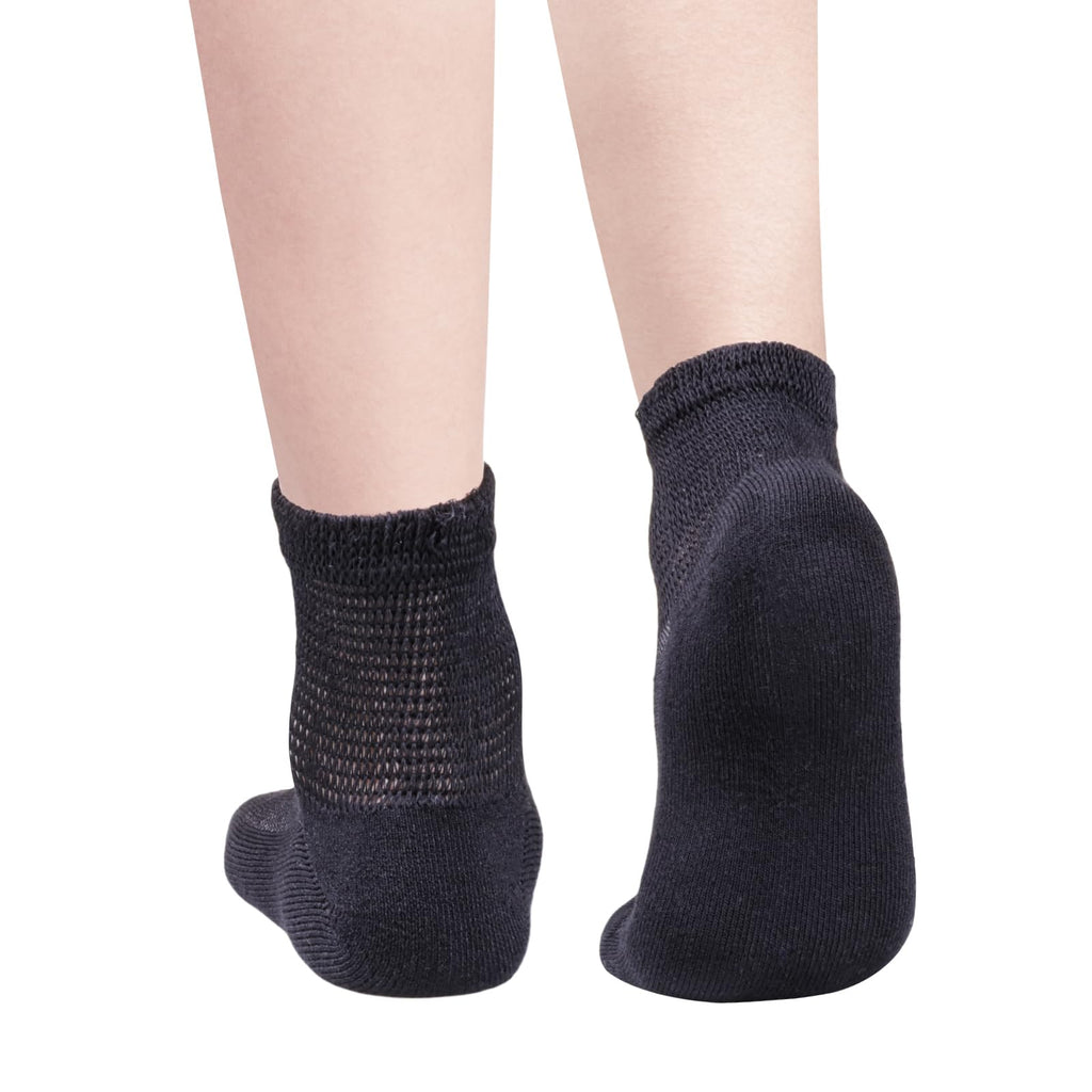 Bamboo Viscose Diabetic Socks, Black, Size 10-13, 5 Pairs L799