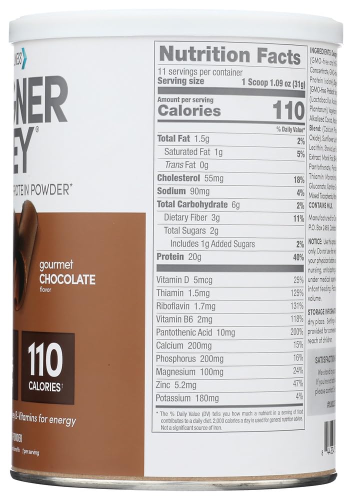Whey Protein Powder Gourmet Chocolate 12-Ounce Pack of 2 U16617