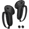 Silicone Controller Grip Cover with Non-Slip Thumbstick Covers Black V448