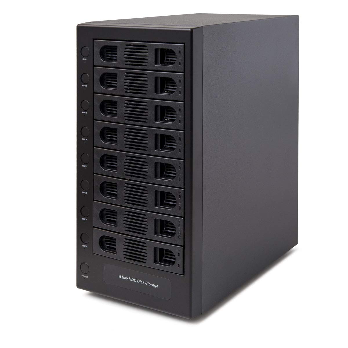 8 Bay Tool Less Hot Swap 2.5" 3.5" SATA USB 3.0 Enclosure F9649