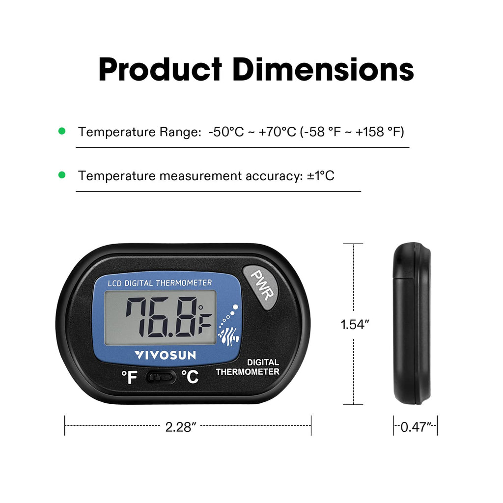 2-Pack LCD Digital Aquarium Thermometer Q78441