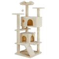 54-inch Cat Tree Tower with Scratching Posts G559039