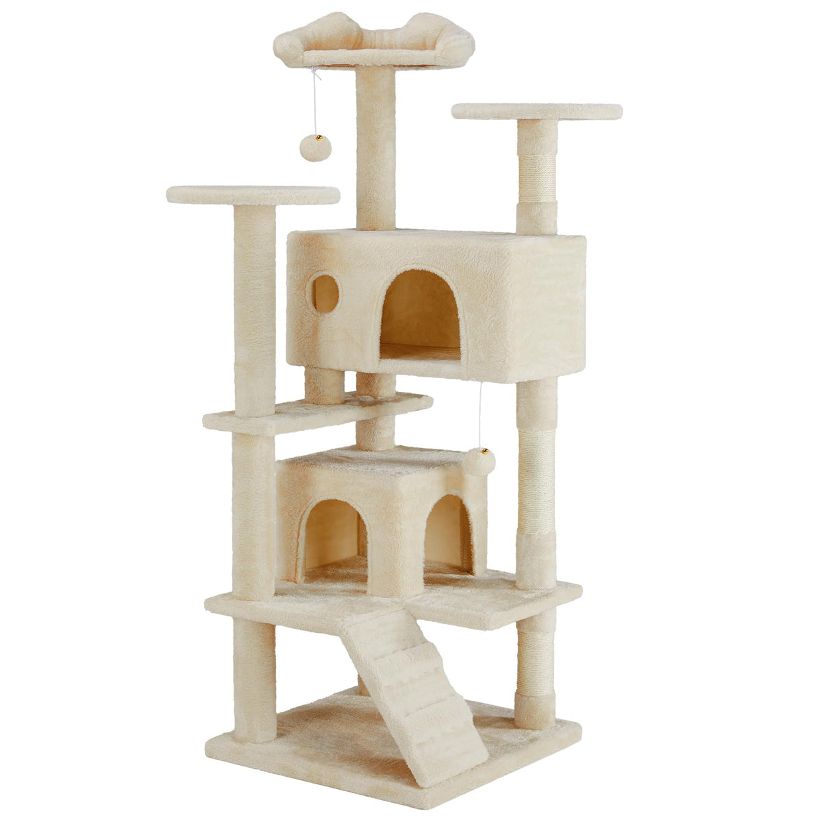 54-inch Cat Tree Tower with Scratching Posts G559039