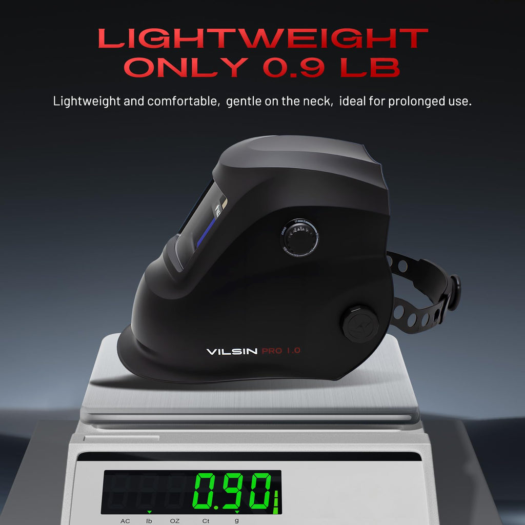 Auto Darkening Solar Powered Welding Helmet with 2 Arc Sensor, Black J157118