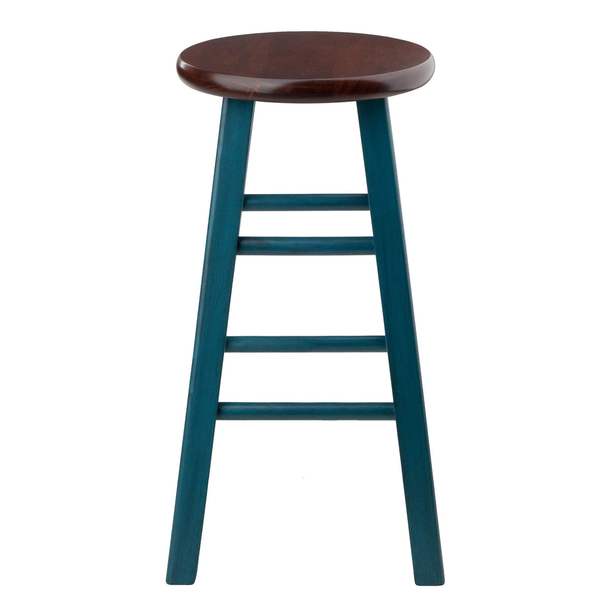 Rustic Teal Walnut Stool F1244