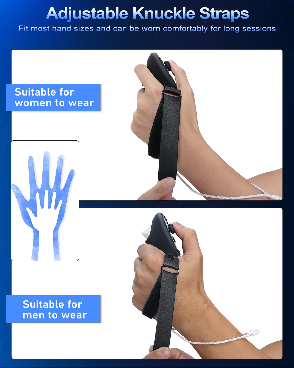 Silicone Controller Grip Cover with Non-Slip Thumbstick Covers Black V448