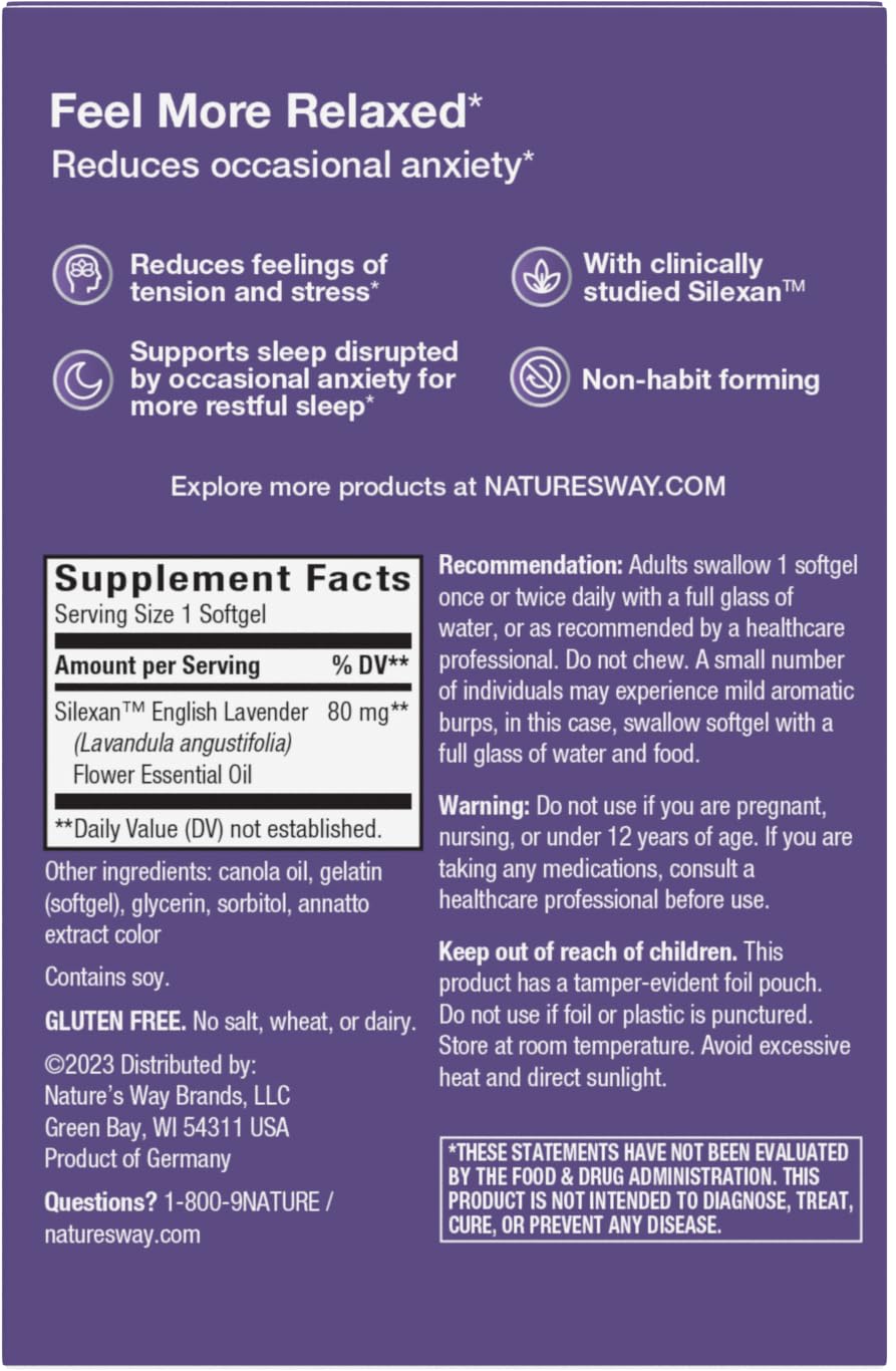 Lavender Oil Supplement 30 ct V960
