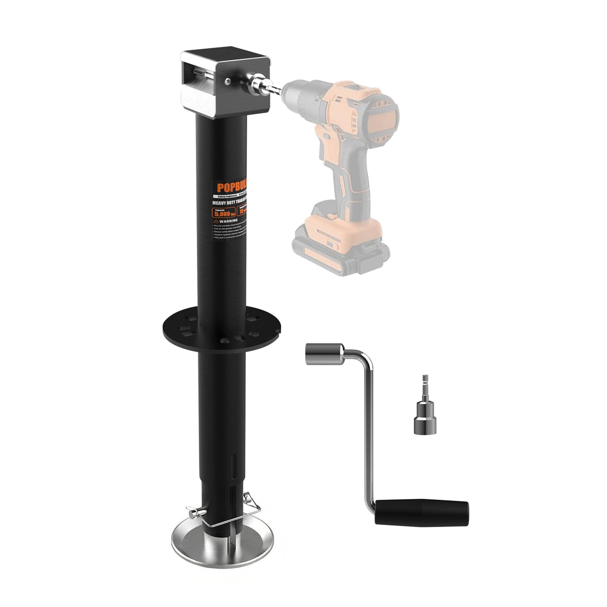 5000lbs A-Frame Trailer Jack with Adjustable Drop Leg K23784