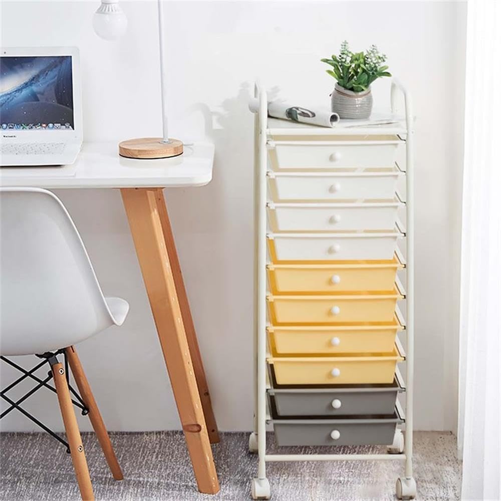 Rolling Storage Cart with 10 Drawers L961453