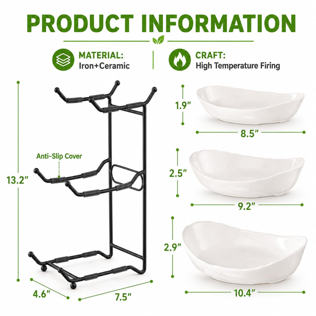 3 Tier Ceramic Fruit Bowl A79764