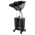 Portable Shampoo Bowl with Electric Pump, 2 Water Buckets, Height Adjustable K151882