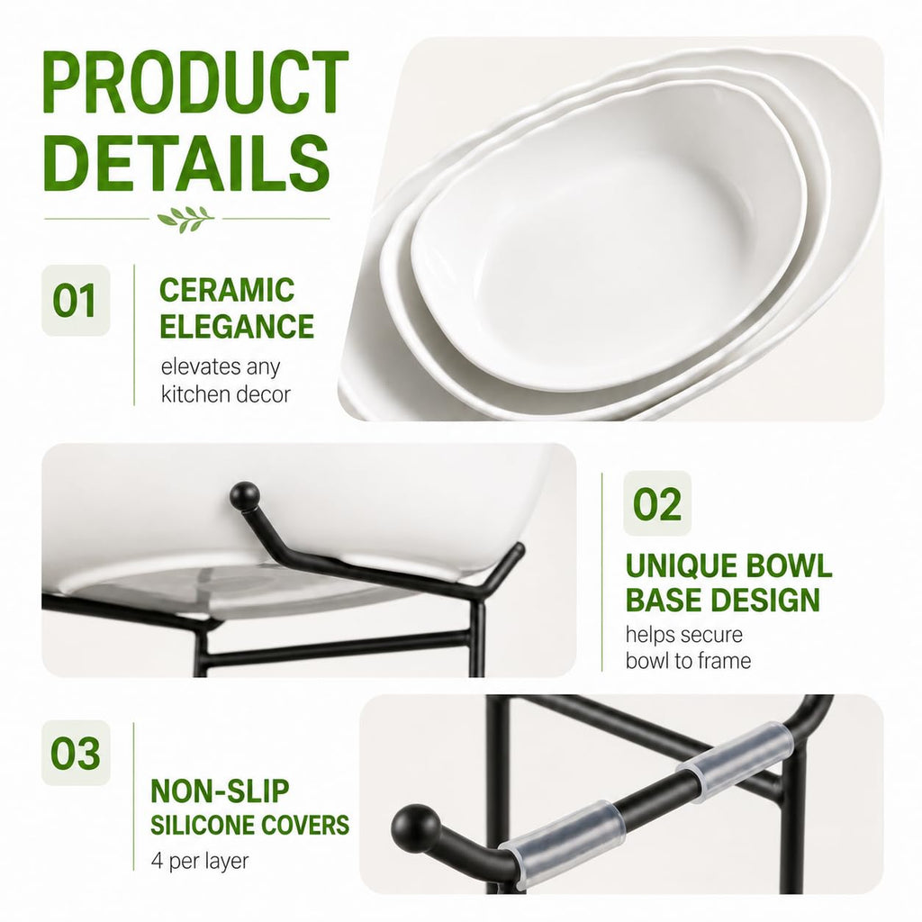 3 Tier Ceramic Fruit Bowl A79764