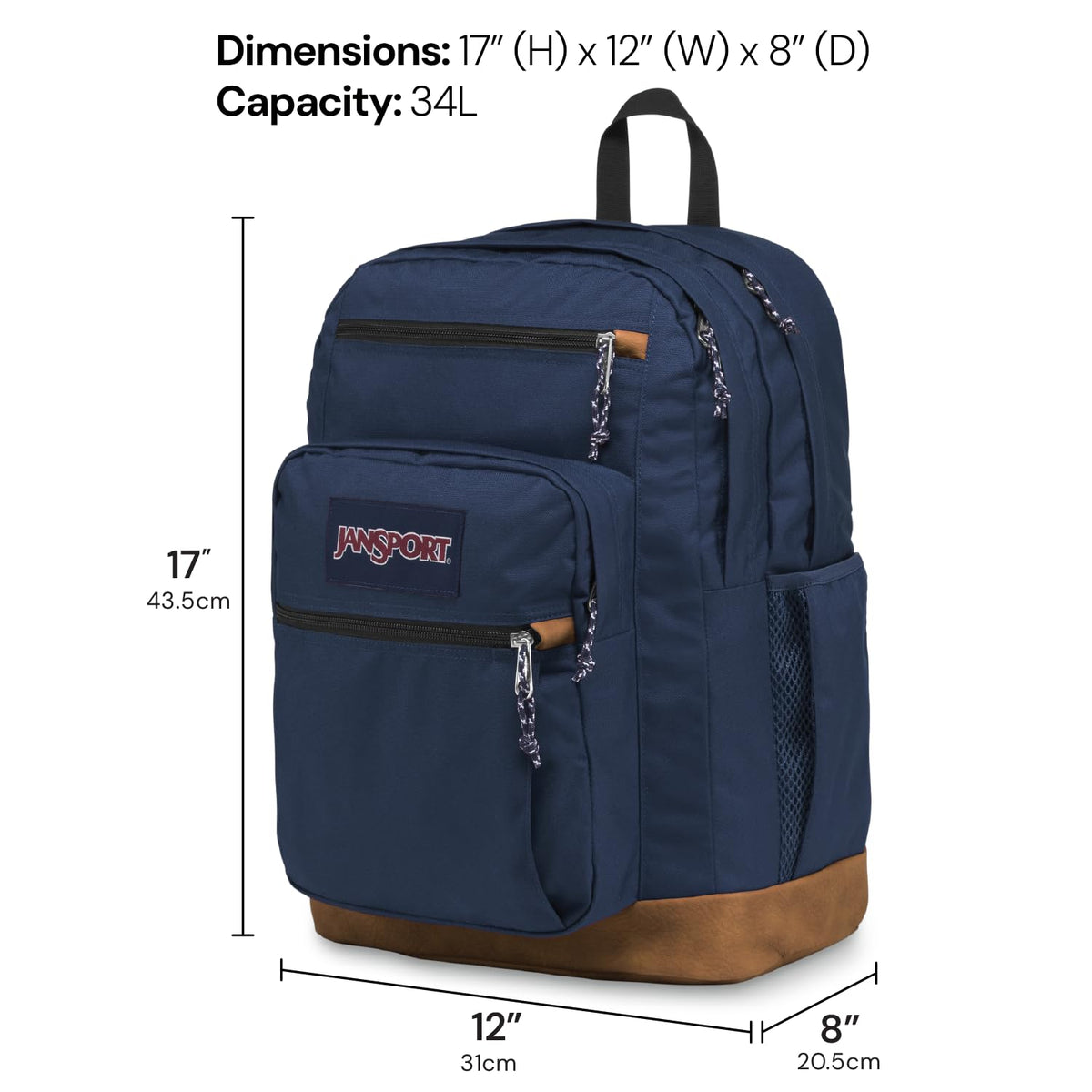 Black 15-inch Laptop Backpack with 2 Compartments O96833