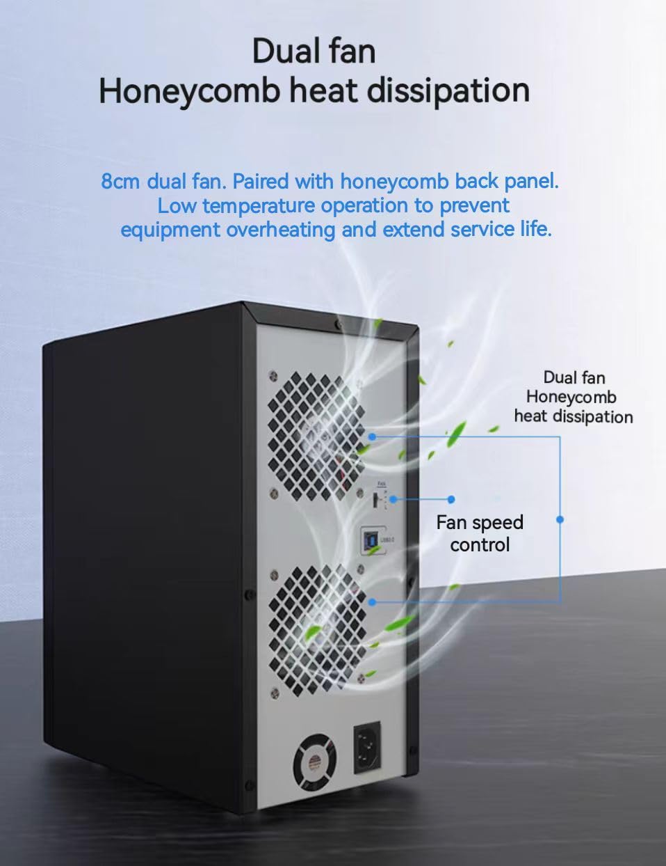 8 Bay Tool Less Hot Swap 2.5" 3.5" SATA USB 3.0 Enclosure F9649