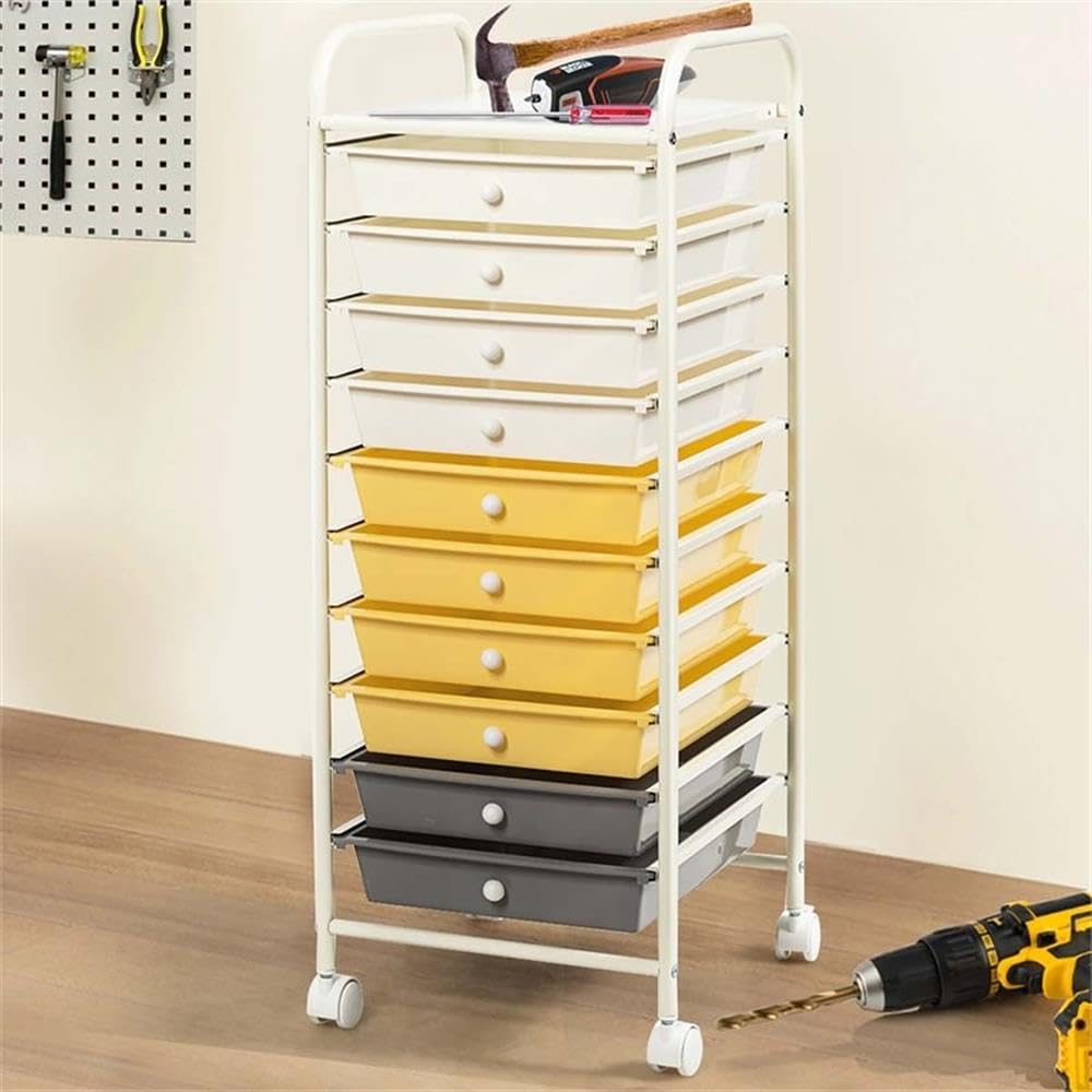 Rolling Storage Cart with 10 Drawers L961453