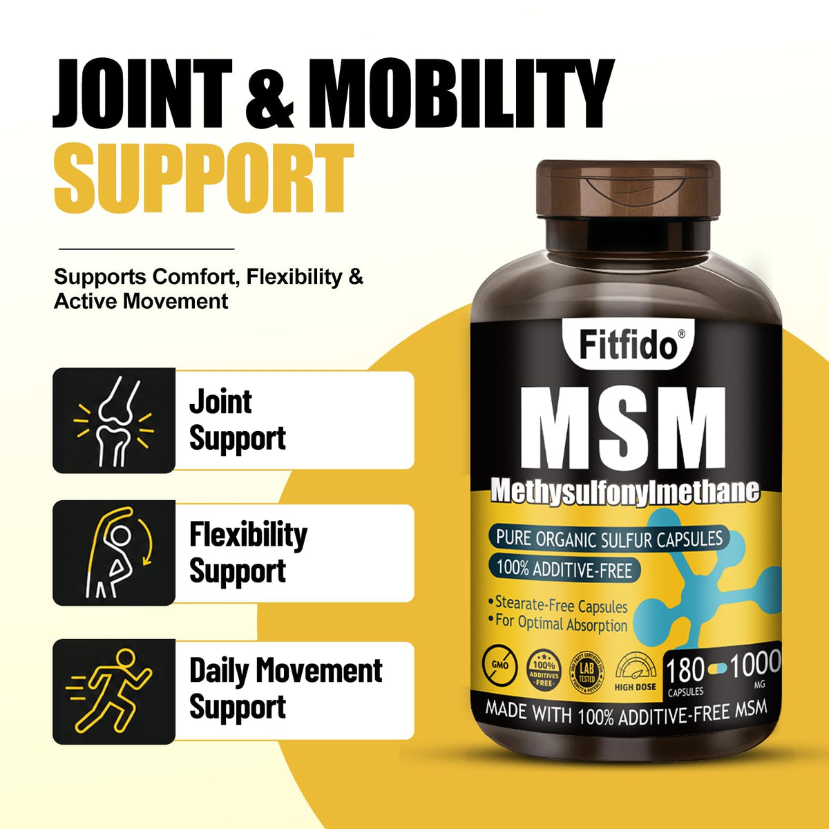 MSM Capsules 1000mg 180 Count V723