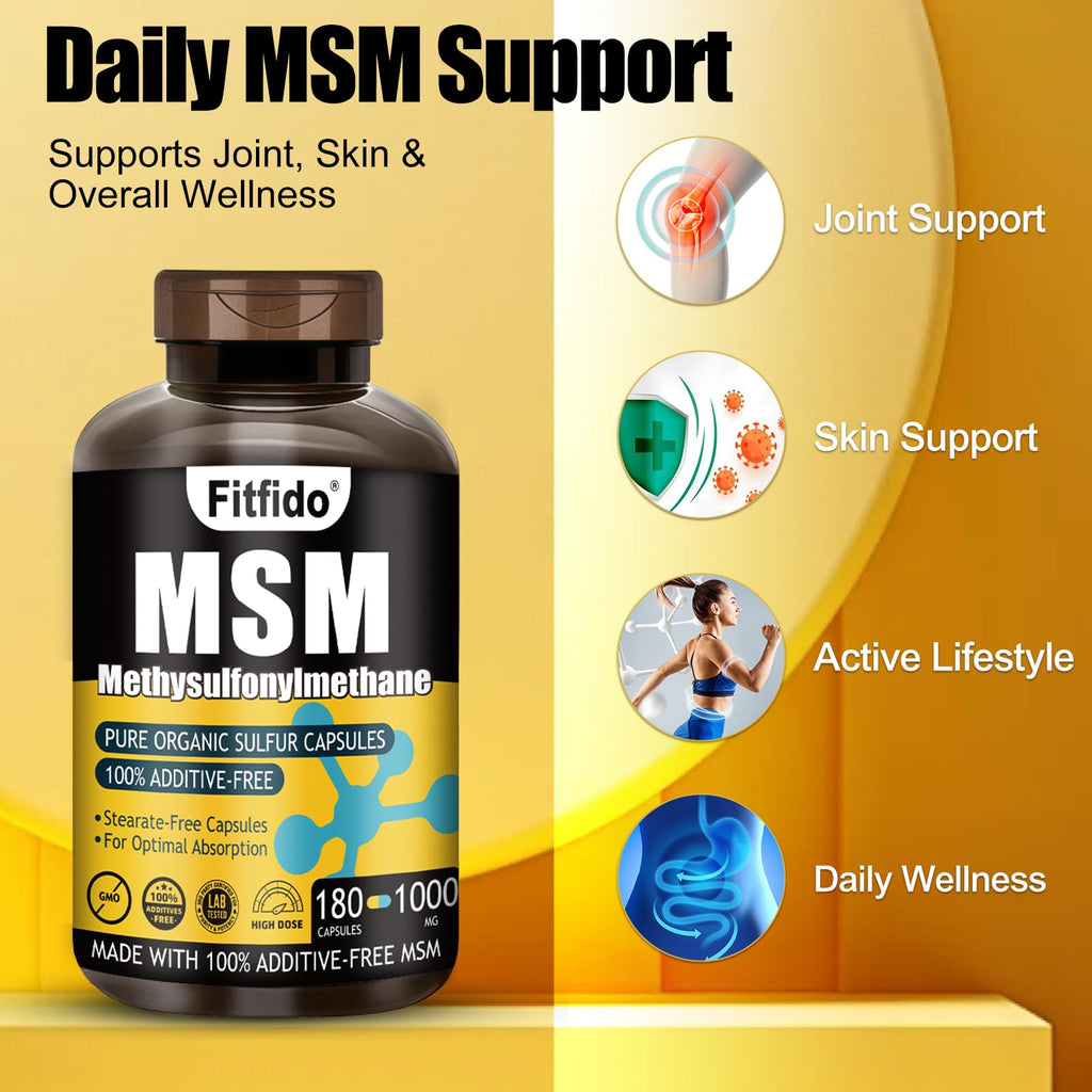 MSM Capsules 1000mg 180 Count V723