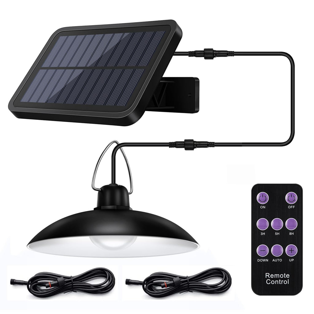 Solar Pendant Lights IP65 Waterproof Dusk to Dawn with Remote Controller I809