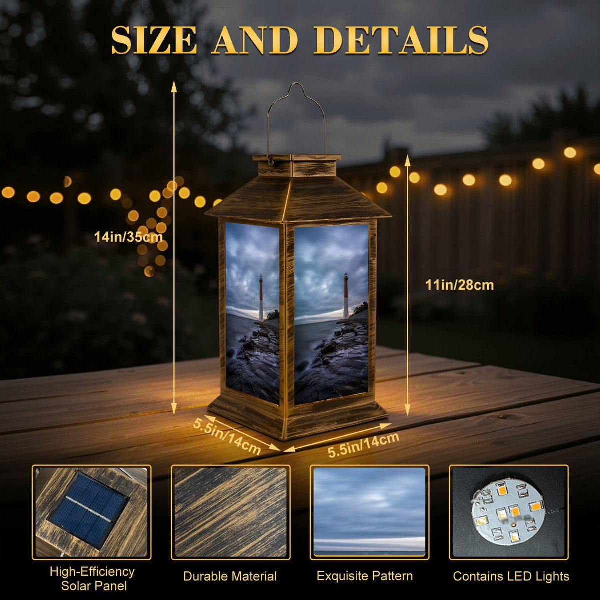 Waterproof LED Solar Lantern M971