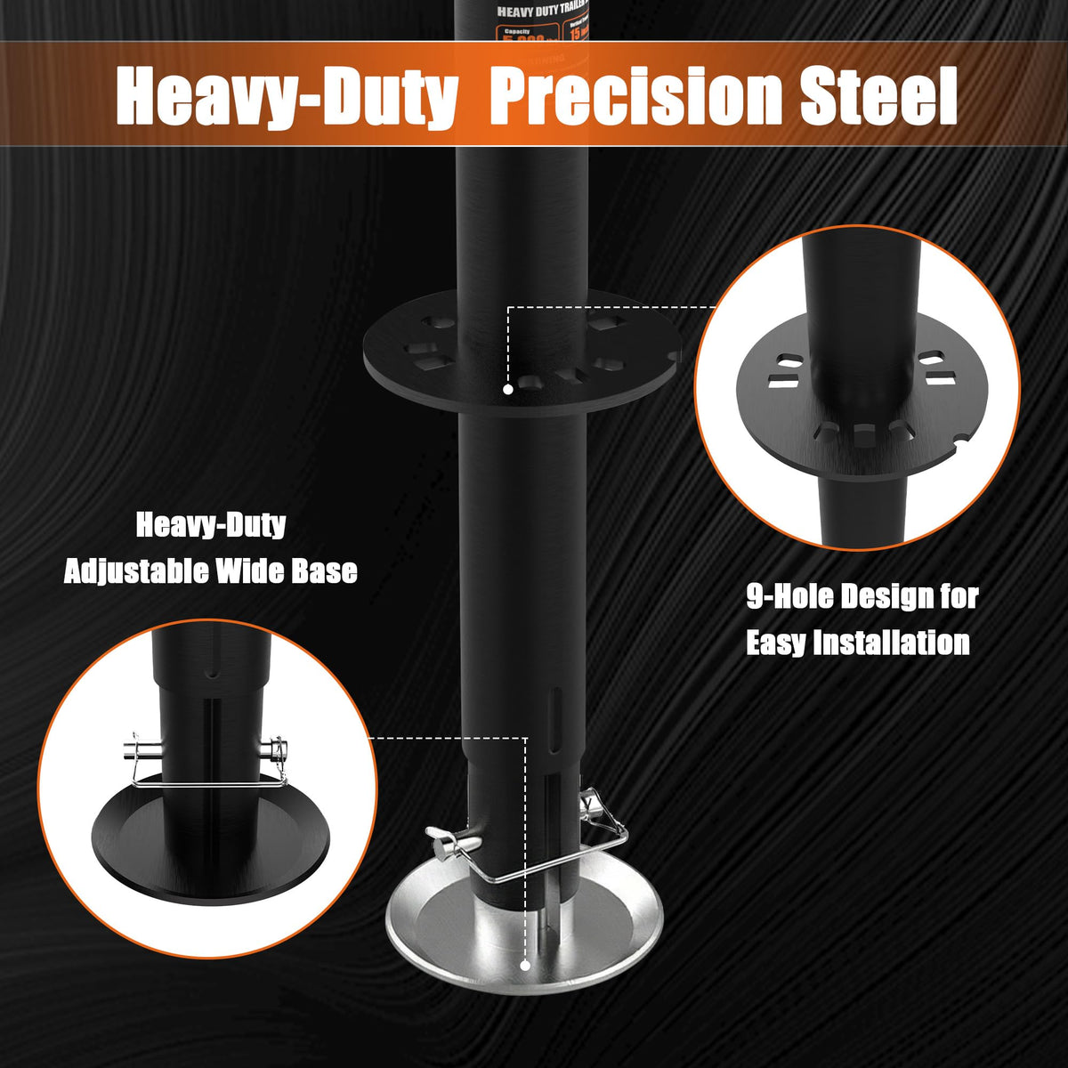 5000lbs A-Frame Trailer Jack with Adjustable Drop Leg K23784