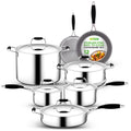12-Piece Stainless Steel Non-Stick Cookware Set B76552