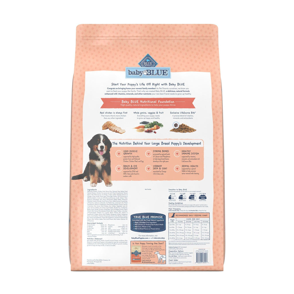 Large Breed Puppy Dry Dog Food Chicken and Brown Rice 24-lb Bag M638440