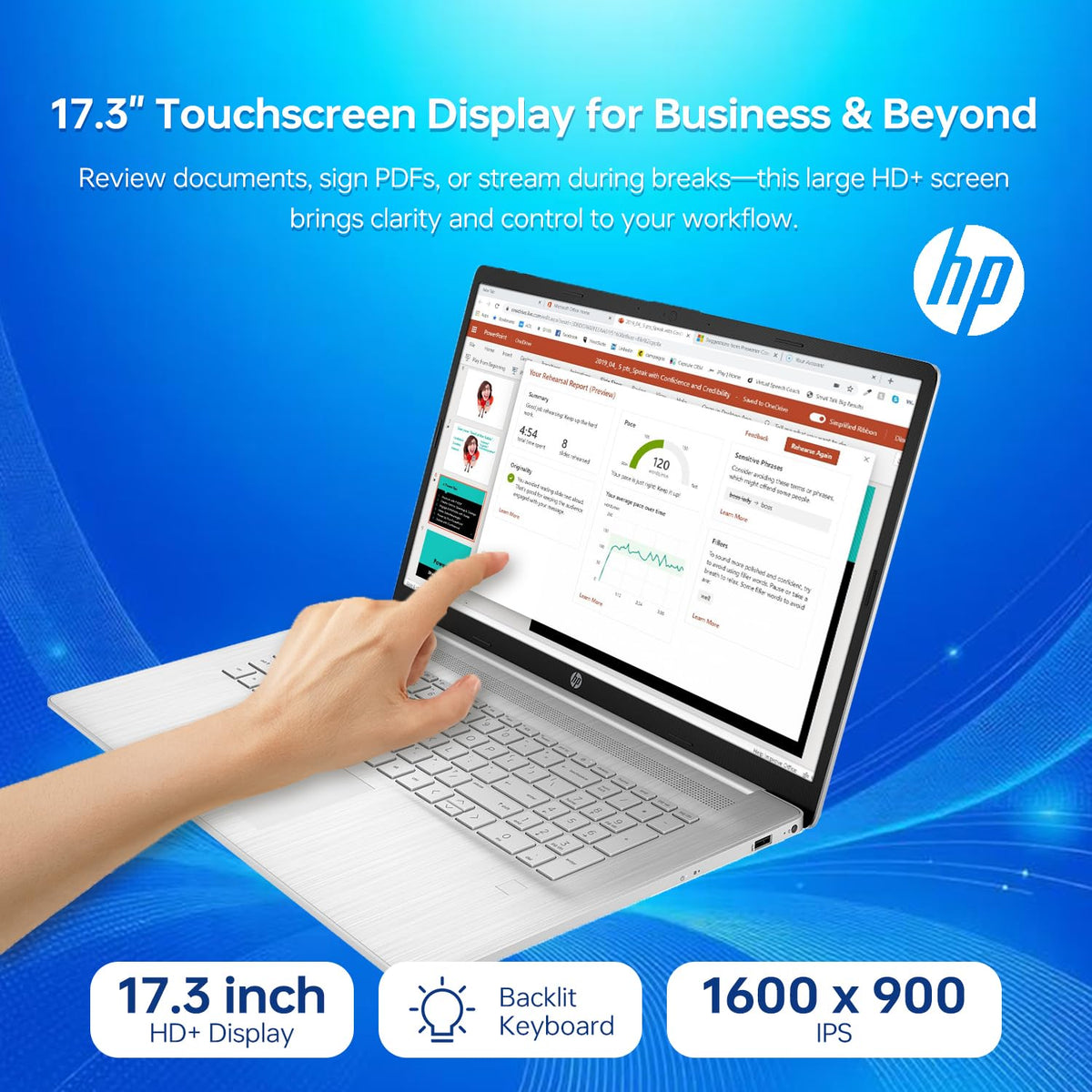 17.3" HD+ Touchscreen Laptop, Intel Core i7, 32GB RAM, 1TB SSD, Silver J440
