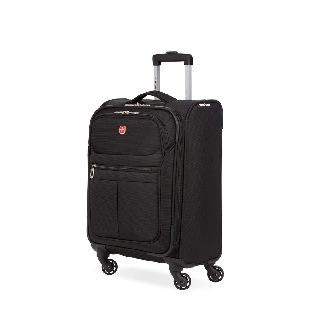 Black 18-Inch Softside Carry-On Luggage with Spinner Wheels Z5000