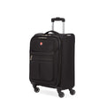 Black 18-Inch Softside Carry-On Luggage with Spinner Wheels Z5000