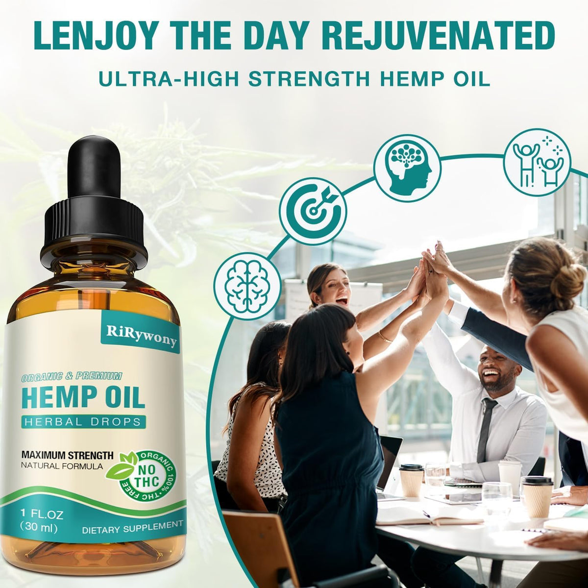 Organic Hemp Oil Drops 3-Pack M611
