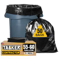 55 Gallon 3 Mil Black Contractor Garbage Bags F65642