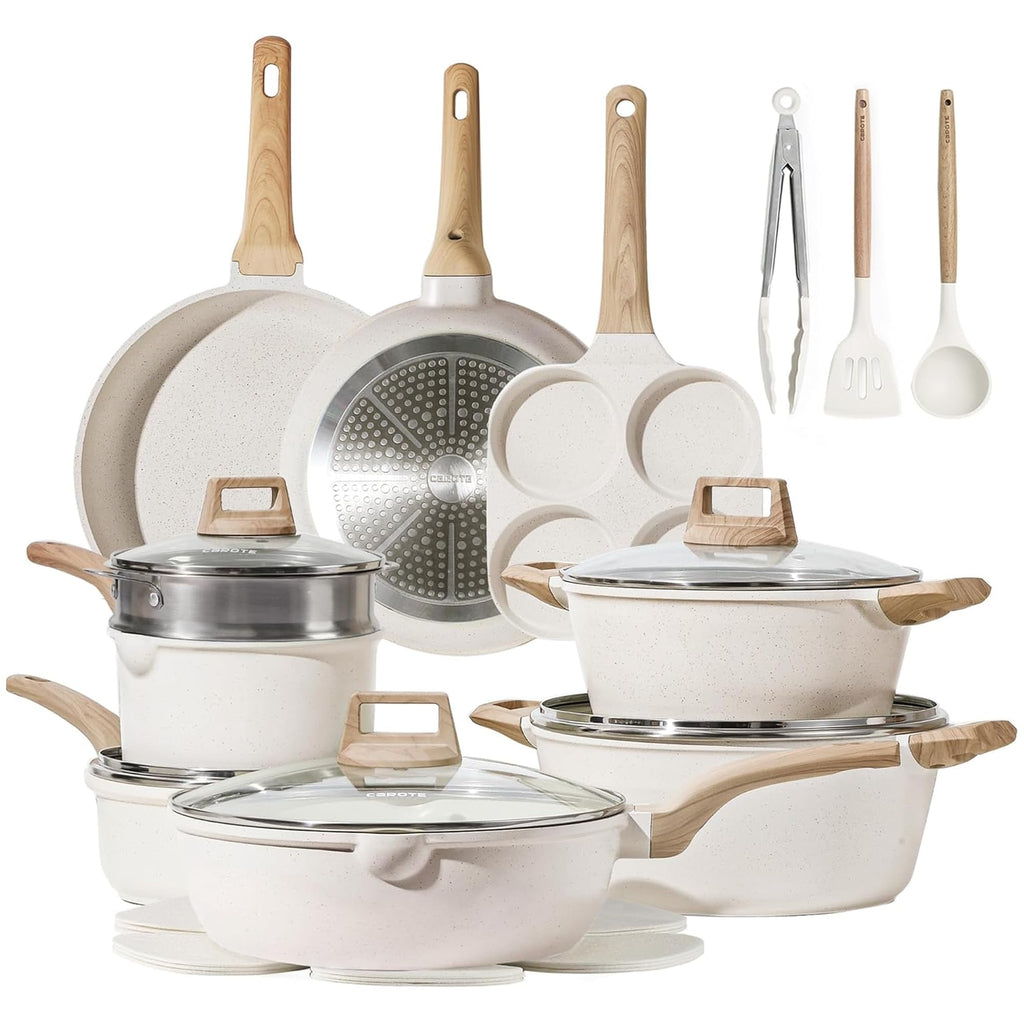 21 Pc Nonstick Cookware Set with Egg Pan N7765