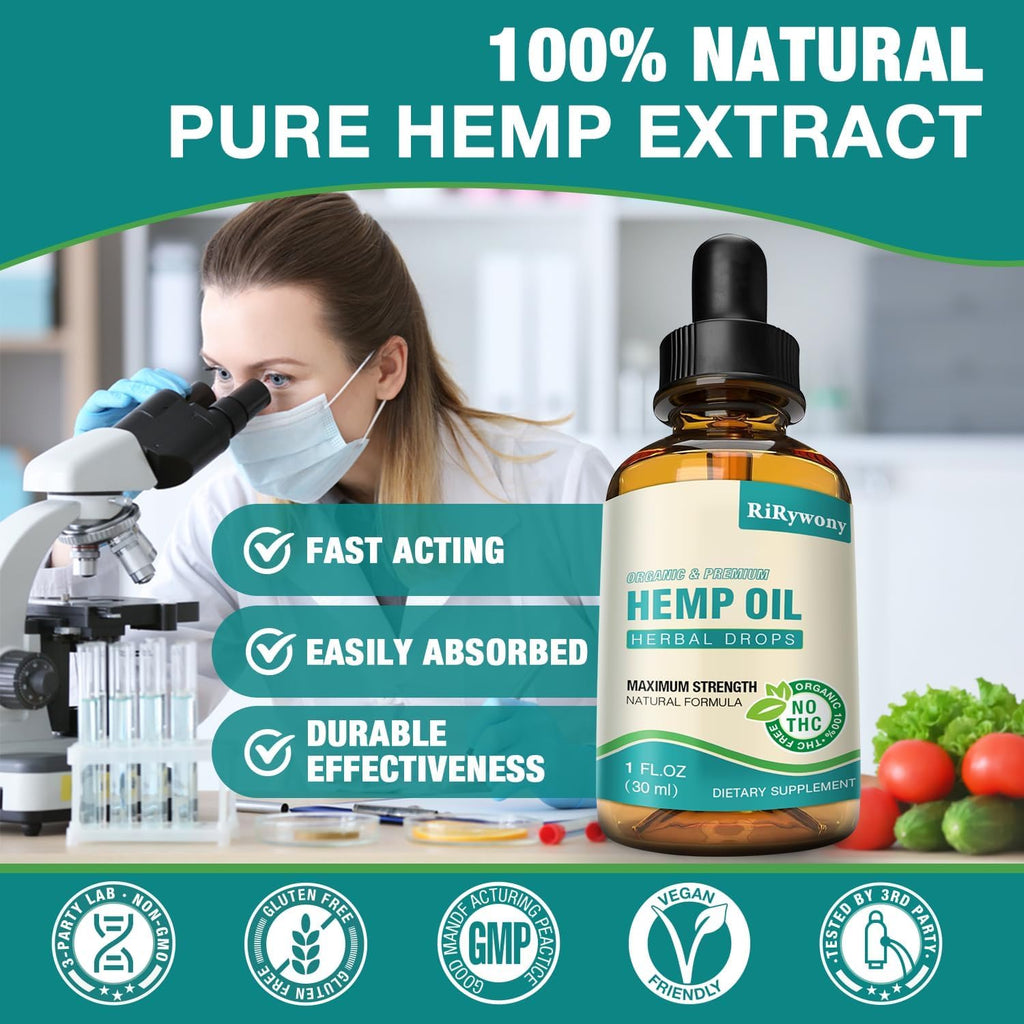 Organic Hemp Oil Drops 3-Pack M611