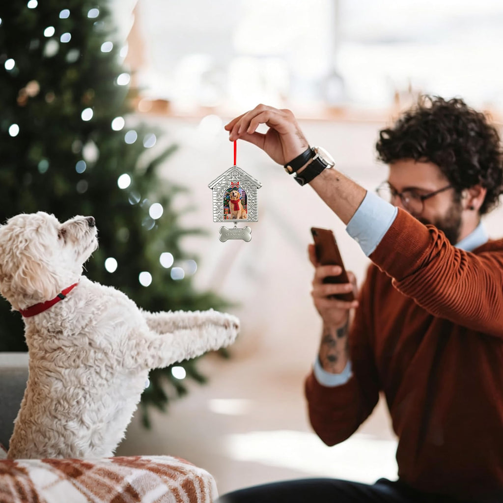 Dog First Christmas Ornament 2026 Metal Photo Frame R151375
