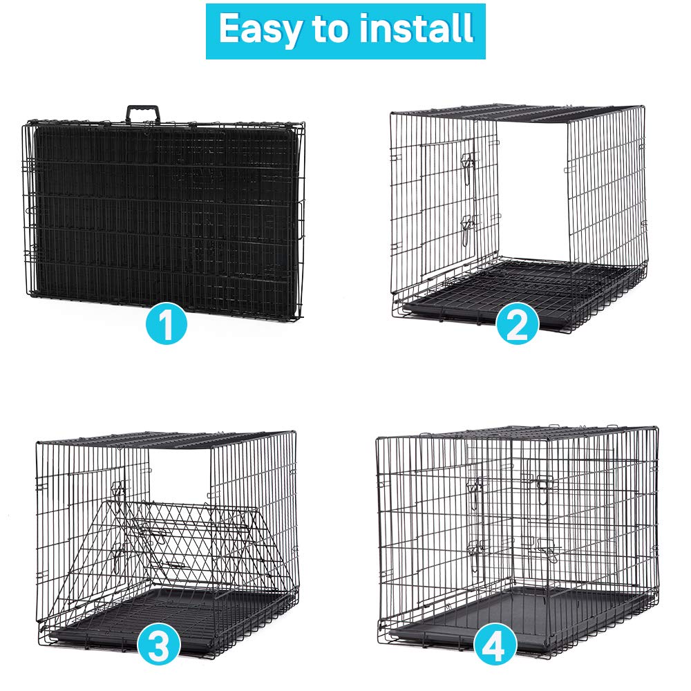 48 Inch Double-Door Dog Crate with Divider M821